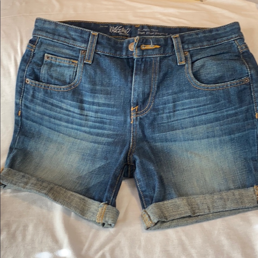 Cuffed Jean Shorts